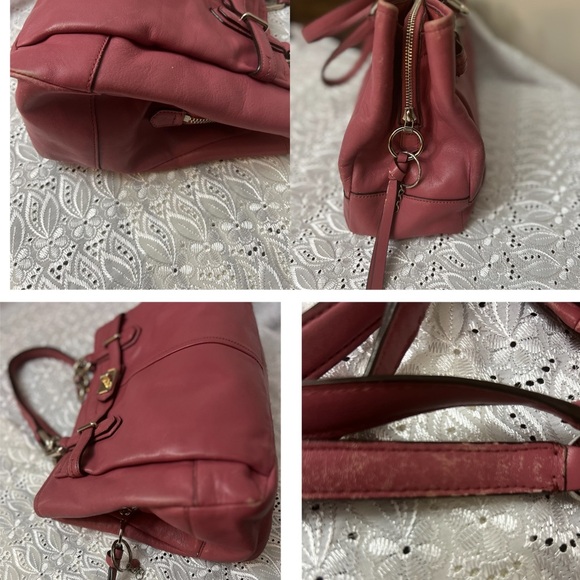 Coach # 17811 Elegant Pink Leather Handbag - Picture 4 of 13